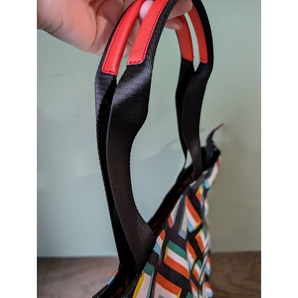 Karl Lagerfeld Paris Geometric Multicolor Tote Bag Purse Excellent Condition - Picture 5 of 15